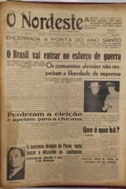 Página do jornal O Nordeste de dezembro de 1950