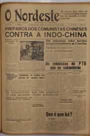 Página do jornal O Nordeste de março de 1951