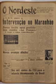 Página do jornal O Nordeste de março de 1951
