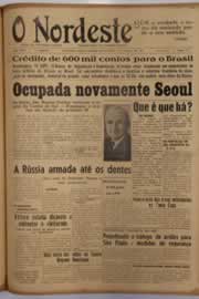 Página do jornal O Nordeste de março de 1951