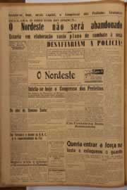 Página do jornal O Nordeste de março de 1951