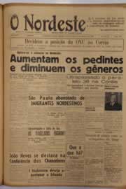 Página do jornal O Nordeste de março de 1951
