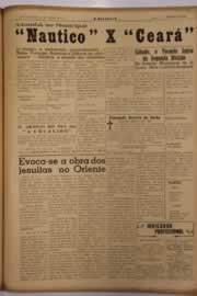 Página do jornal O Nordeste de abril de 1951