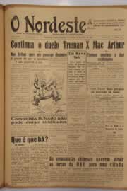 Página do jornal O Nordeste de abril de 1951