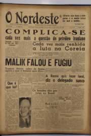 Página do jornal O Nordeste de junho de 1951