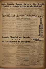 Página do jornal O Nordeste de agosto de 1951