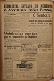 Página do jornal O Nordeste de novembro de 1951