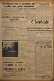 Página do jornal O Nordeste de janeiro de 1952