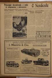 Página do jornal O Nordeste de março de 1952