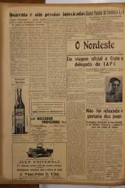 Página do jornal O Nordeste de março de 1952