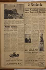 Página do jornal O Nordeste de março de 1952