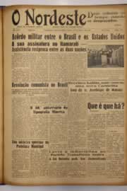 Página do jornal O Nordeste de março de 1952