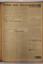 Página do jornal O Nordeste de março de 1952