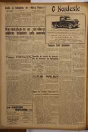 Página do jornal O Nordeste de março de 1952