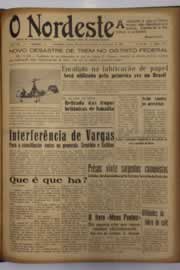 Página do jornal O Nordeste de março de 1952