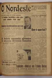 Página do jornal O Nordeste de março de 1952
