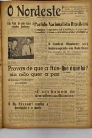 Página do jornal O Nordeste de abril de 1952