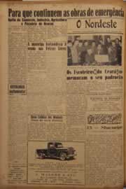 Página do jornal O Nordeste de abril de 1952