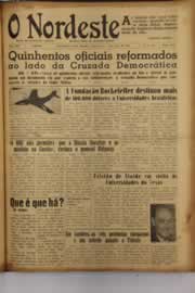 Página do jornal O Nordeste de maio de 1952
