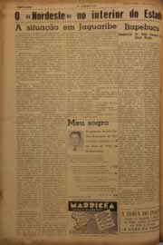 Página do jornal O Nordeste de maio de 1952