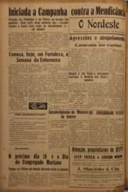 Página do jornal O Nordeste de maio de 1952