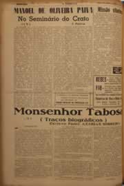 Página do jornal O Nordeste de maio de 1952
