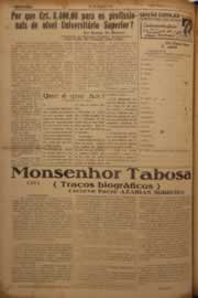Página do jornal O Nordeste de junho de 1952