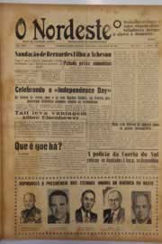 Página do jornal O Nordeste de julho de 1952