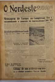 Página do jornal O Nordeste de julho de 1952
