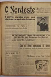 Página do jornal O Nordeste de julho de 1952