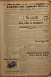 Página do jornal O Nordeste de agosto de 1952