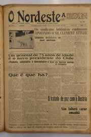 Página do jornal O Nordeste de setembro de 1952