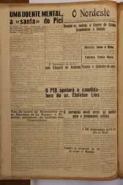 Página do jornal O Nordeste de setembro de 1952