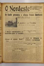 Página do jornal O Nordeste de novembro de 1952