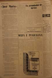 Página do jornal O Nordeste de janeiro de 1953