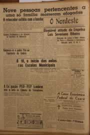 Página do jornal O Nordeste de fevereiro de 1953