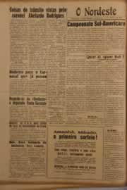 Página do jornal O Nordeste de março de 1953