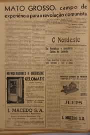 Página do jornal O Nordeste de março de 1953