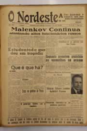 Página do jornal O Nordeste de abril de 1953