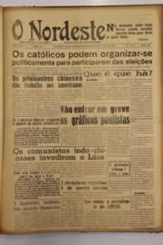 Página do jornal O Nordeste de abril de 1953