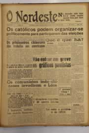 Página do jornal O Nordeste de abril de 1953