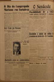 Página do jornal O Nordeste de maio de 1953