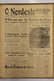 Página do jornal O Nordeste de maio de 1953