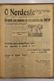 Página do jornal O Nordeste de maio de 1953