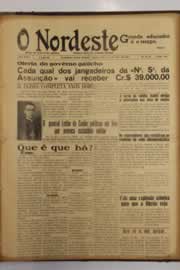 Página do jornal O Nordeste de maio de 1953