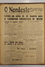 Página do jornal O Nordeste de maio de 1953