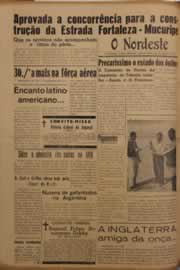 Página do jornal O Nordeste de maio de 1953