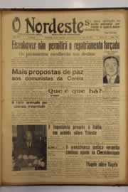 Página do jornal O Nordeste de maio de 1953