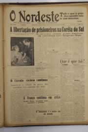 Página do jornal O Nordeste de junho de 1953