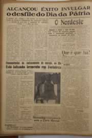 Página do jornal O Nordeste de setembro de 1953